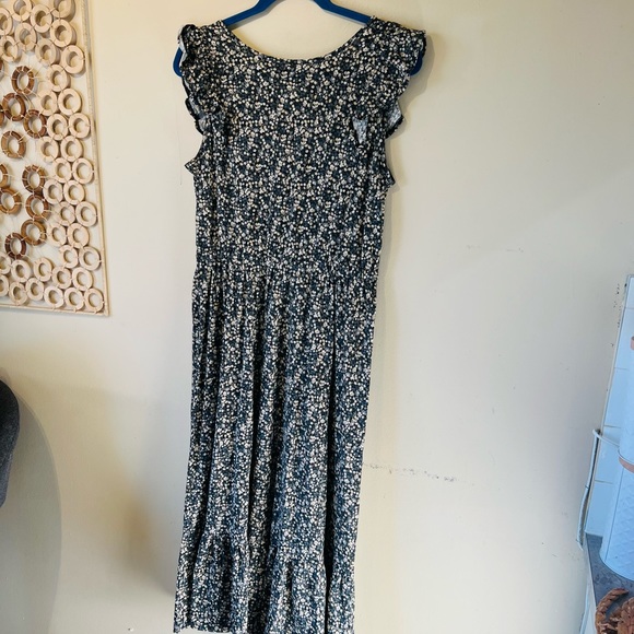 Reitmans small green/ cream floral maxi cotton dress… - Picture 5 of 7